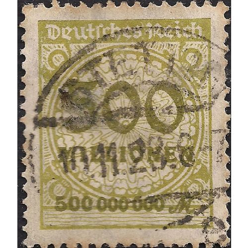 GERMANY, EMPIRE, Inflation, dull green 1923, 500000000M