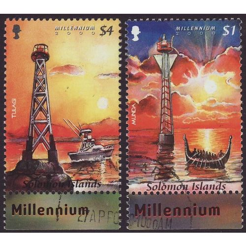 Solomon Islands 2000 SG 961-2 Used - Ships/Boats/Lighthouses (E-485 (5))