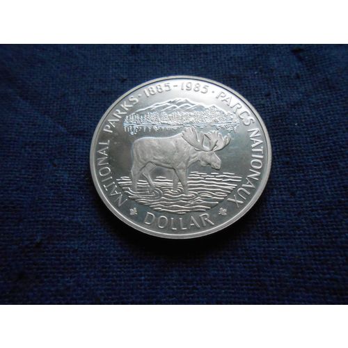 1885 - 1985 CANADA .500 Silver 1 DOLLAR COIN, ( Moose )