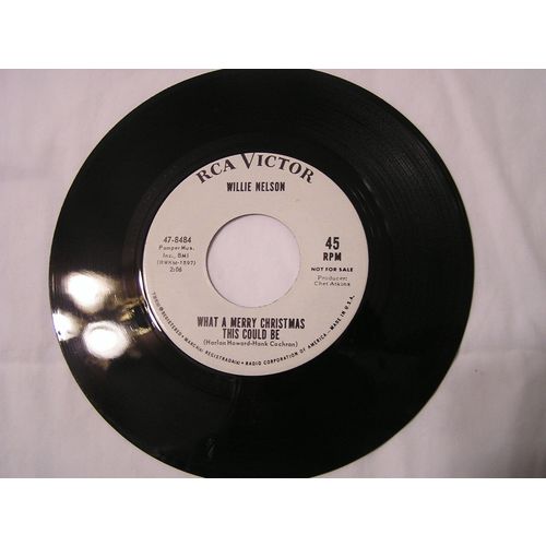 Willie Nelson Promo 45-PRETTY PAPER/WHAT A MERRY CHRISTMAS COULD BE