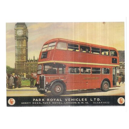 LONDON RT type bus. RED BUS of 1948... .. unused postcard dated 2005