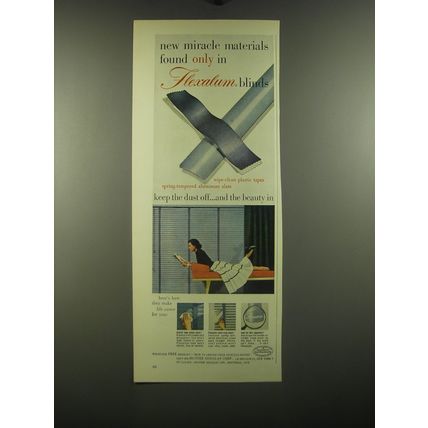 1953 Hunter Douglas Flexalum Blinds Ad - new miracle materials
