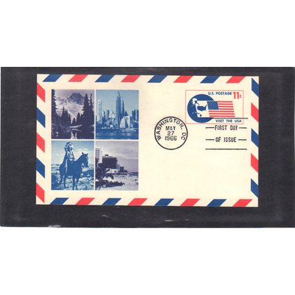FDC UXC5 11c Flag (No Cachet-U/A) CV00653