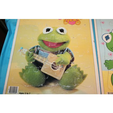 VTG 80s Muppet Babies Frame Tray Puzzle Gonzo Piggy Kermit 1984 Jim Henson 25 PC