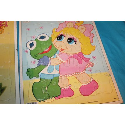 VTG 80s Muppet Babies Frame Tray Puzzle Gonzo Piggy Kermit 1984 Jim Henson 25 PC
