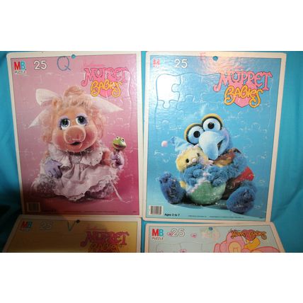 VTG 80s Muppet Babies Frame Tray Puzzle Gonzo Piggy Kermit 1984 Jim Henson 25 PC