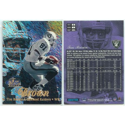 Tim Brown 1998 Flair Showcase Grace Football #53