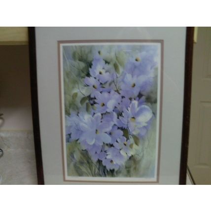 Kai Liis floral numbered signed framed