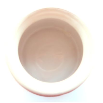 White Pearlised Ceramic Tea Light Holder with Heart Shaped Face 10 CM - 0004CP