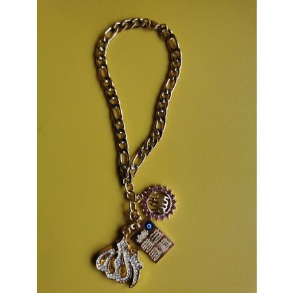 Car Rear View Mirror Hanging Four Qul Allah Pendant Chain Quran Islamic 4 Qul