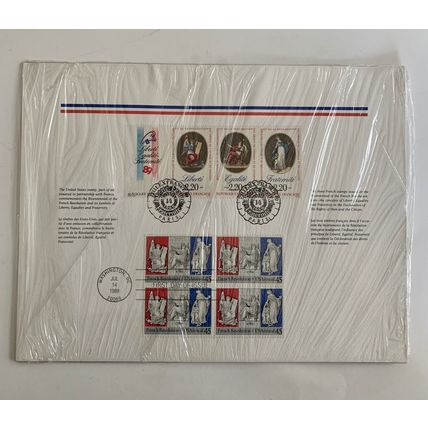 Liberte Egalite Fraternite Stamp Book PB Stamps Commemorating French Revolution