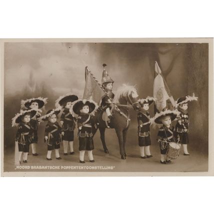 Dutch Military Puppet Toy Doll Soldier Parade RPC Old Postcard