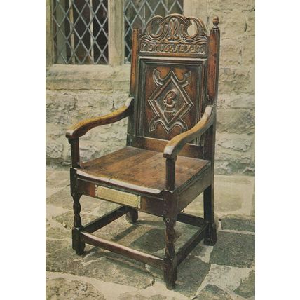 London Plague Mompesson Rector Chair Eyam Rectory Postcard