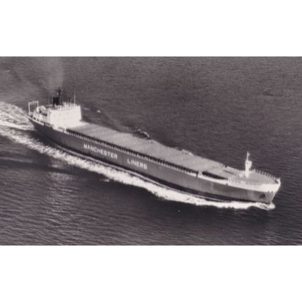 Manchester Liner Challenge Ship Vintage Real Photo Postcard