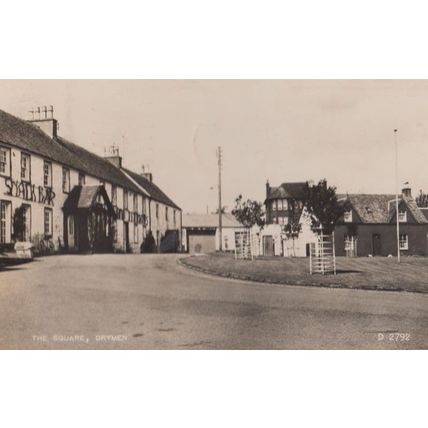 The Square Drymen Loch Lomond Snack Food Bar Climbing Frames Real Photo Postcard