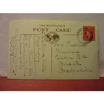 BAMBURGH CASTLE from beach, NORTHUMBERLAND used postcard RP 1951 pm =