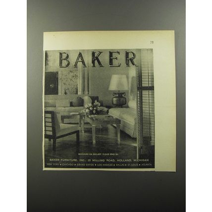 1956 Advertisement for Baker Furniture