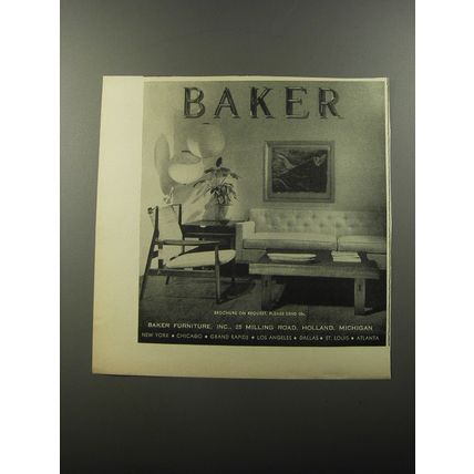 1956 Baker Furniture Advertisement - Baker