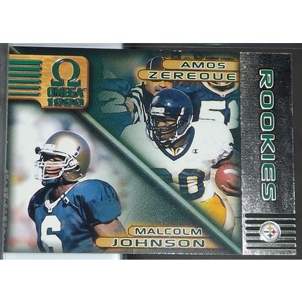 1999 Pacific Omega Johnson/Zereoue (Steelers) Rookie card #192
