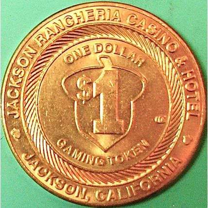 Jackson Rancheria. $1 Casino Token. Jackson, CA. P35.