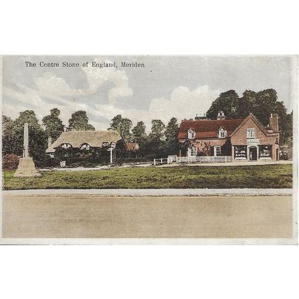 The Centre Stone of England - Meriden - Warwickshire - Vintage Postcard