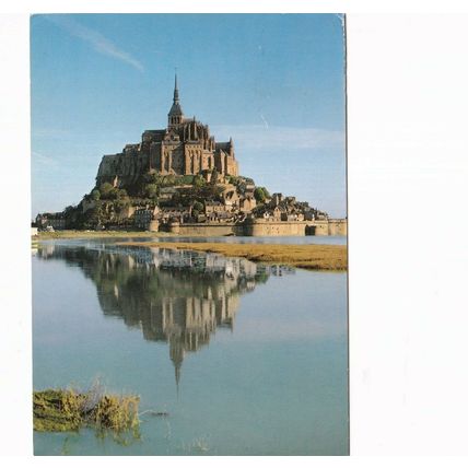 Mont Saint Michel France postcard Posted 1989 crease