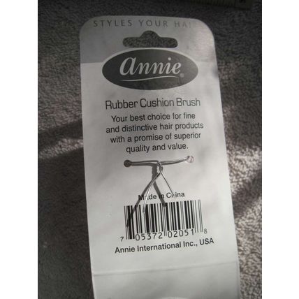 Annie Flare Rubber Cushion Base Hair Brush Stiff Plastic Bristles Denman Wig