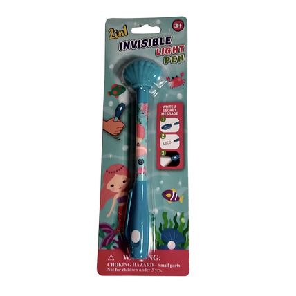 Invisible Ink Pen for Kids - Secret Message Pen & Hidden Ink Revealer - Mermaid