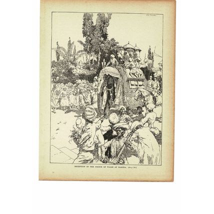 Prince Of Wales At Baroda, India, 1875, Book Illustration (Print), c1895