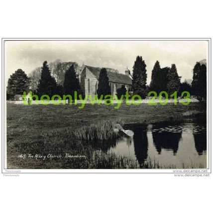 ABBEY CHURCH, BEAULIEU, HAMPSHIRE, ENGLAND, 1946, Postcard