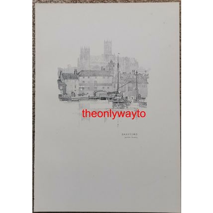 Brayford, Lincoln, Jasper Salwey, Sketch Book Illustration (Print), 1928
