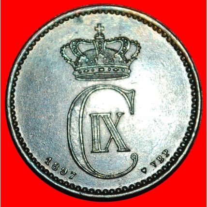 Ⰶ 2 SOLD DOLPHIN (1874-1906): DENMARK ★ 2 ORE 1897! ★LOW START★NO RESERVE