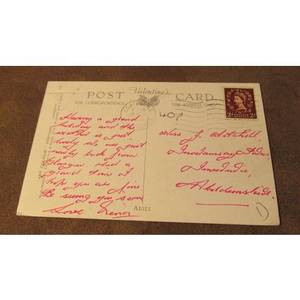 Valentines Clan Royal Stewart Tartan Postcard- Art Galleries, Glasgow - A1011