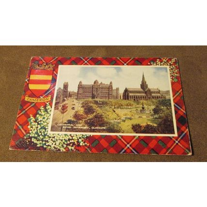 Valentines Clan Cameron Tartan Postcard- Royal Infirmary, Glasgow - A1009