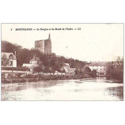37 - Montbazon - Le donjon et le moulin sur l' indre