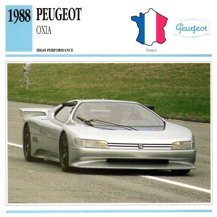 Collectors Club card. Classic Cars. Peugeot Oxia