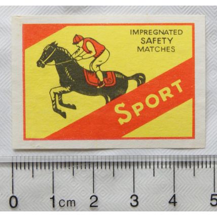 vintage Matchbox Label - Sport