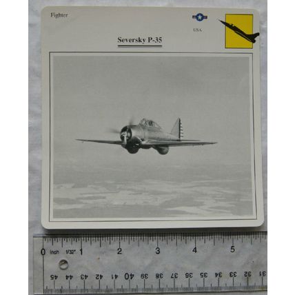 Seversky P-35 - USA - Fighter - Collectors Club Card