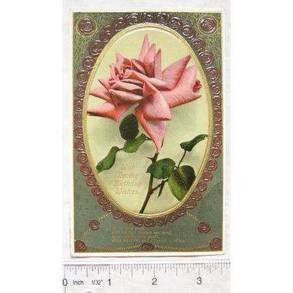 1912 postcard With Loving Birthday Wishes