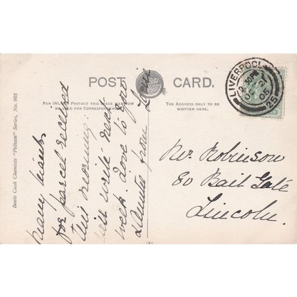 B516 LIVRPOOL -CASTLE STREET AND TOWN HALL . PRINTED POSTCARD