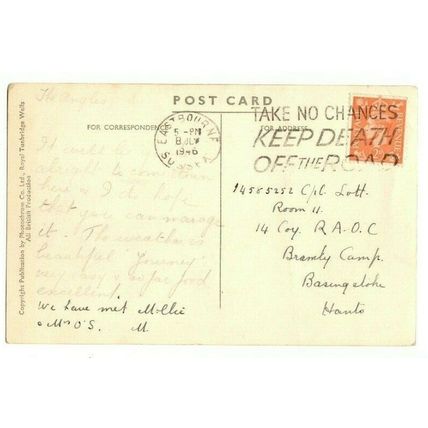 Eastbourne Holywell Retreat Looking West 1946 EASTBOURNE Take No Chances ... PMK