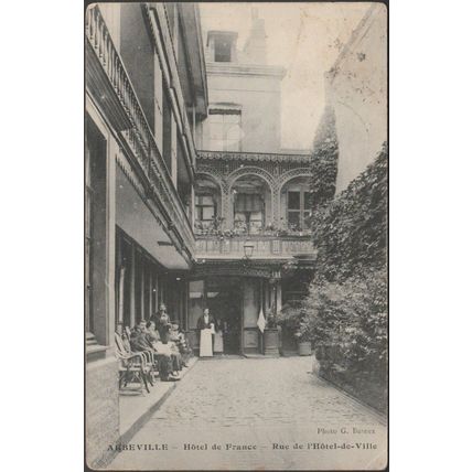 Hôtel de France, Rue de l'Hôtel-de-Ville, Abbeville, 1928 - Buteux CPA