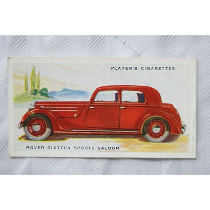 1937 Players Motor Cars 2nd series No. 40 Rover Sixteen Sports Saloon
