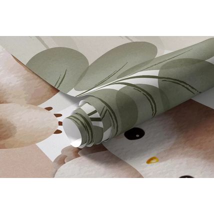 Kids Wall Mural Cute Animals Photo Wallpaper for Children's Room Decor Murals