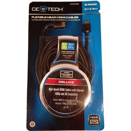 6 ft. and 15 ft. HDMI Flexible Head Cable - Deluxe 3D