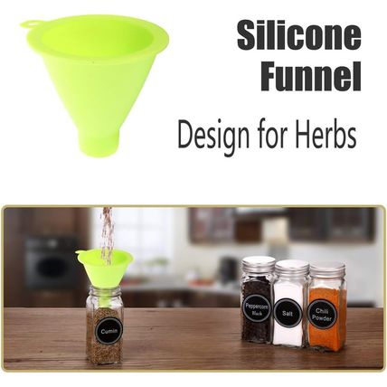 SWOMMOLY 66 Glass Spice Jars with 703 Spice Labels, Chalk Marker and Funnel Comp