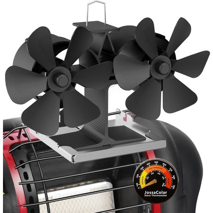 Wood Stove Fan for Buddy Heater (Little and Big Buddy) Included Bracket and Ther