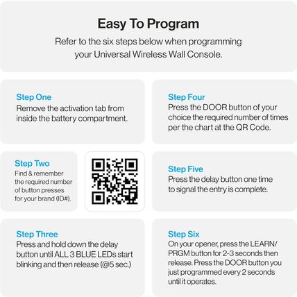 Genie GUWWC-R Universal Garage Door Opener Wireless Wall Console, Compatible wit