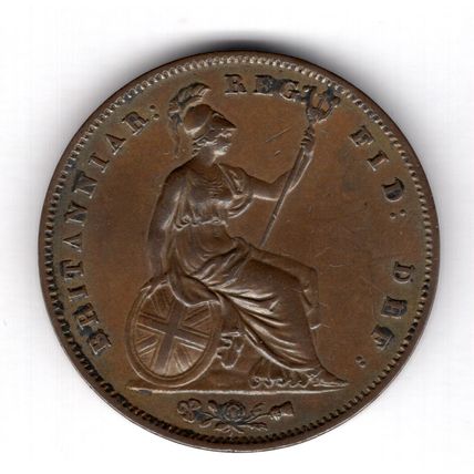 Great Britain. Victoria. Penny 1853 VF-EF. dy16383