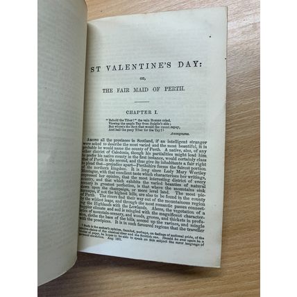 1863 SIR WALTER SCOTT FAIR MAID OF PERTH / ANNE GEIERSTEIN ANTIQUE HB BOOK (P4)